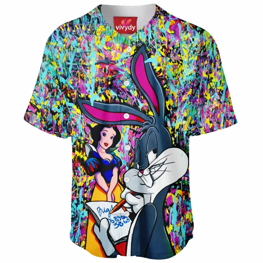 Bugs Bunny Snow White Baseball Jersey