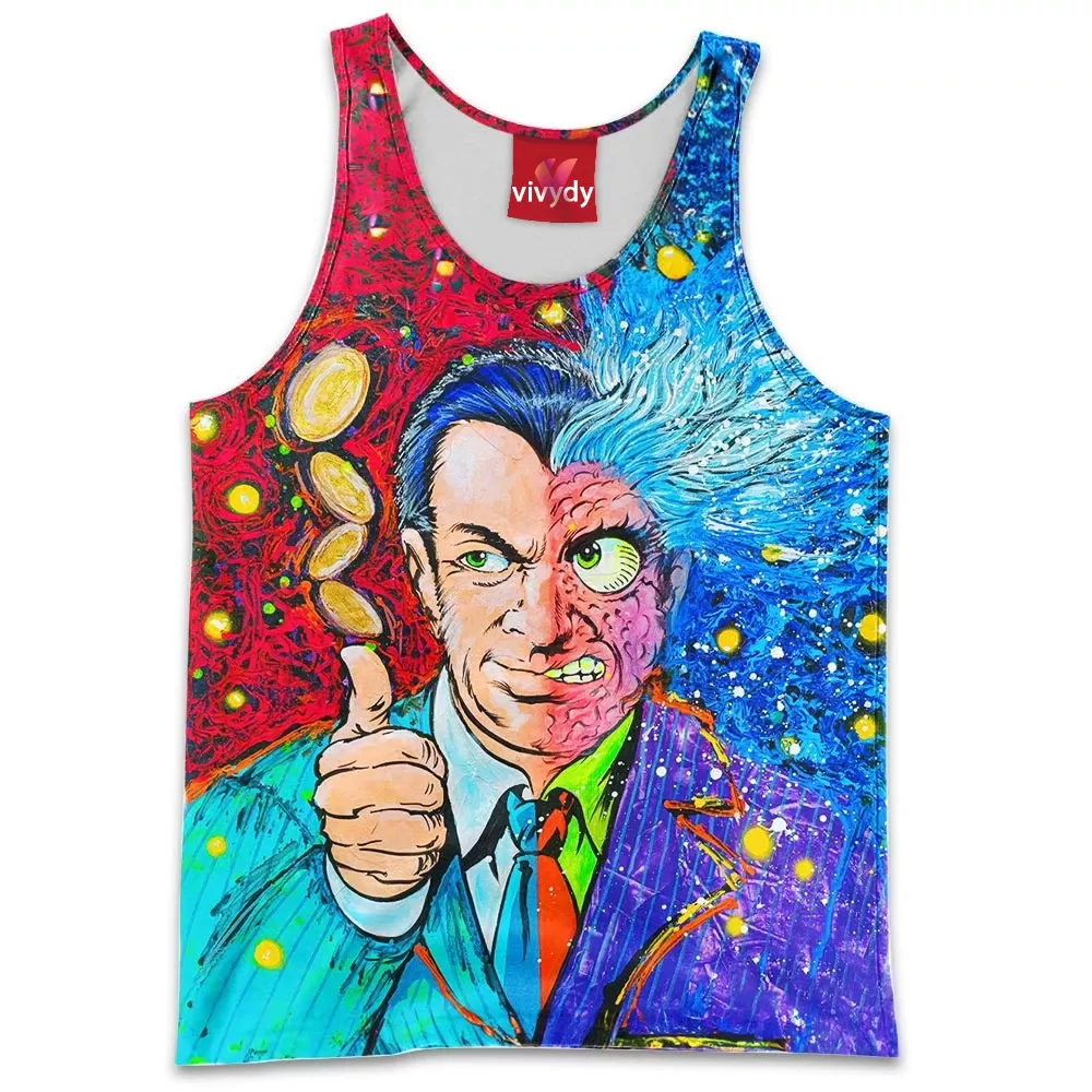 Two Face Comic Tank Top