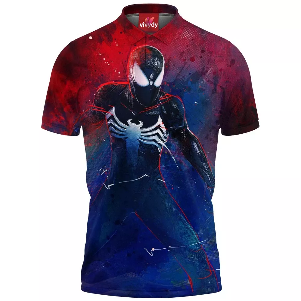 Black Spider-man Polo Shirt