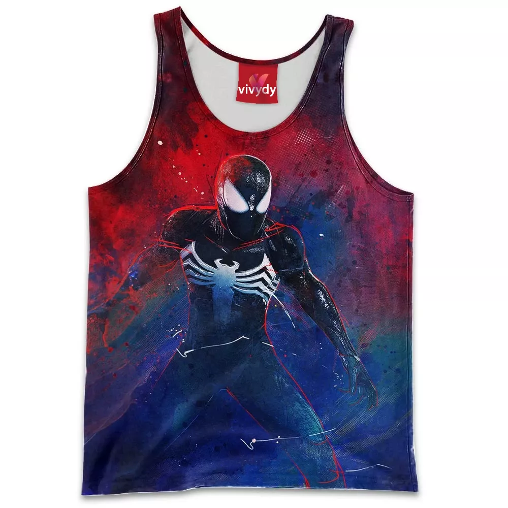 Black Spider-man Tank Top