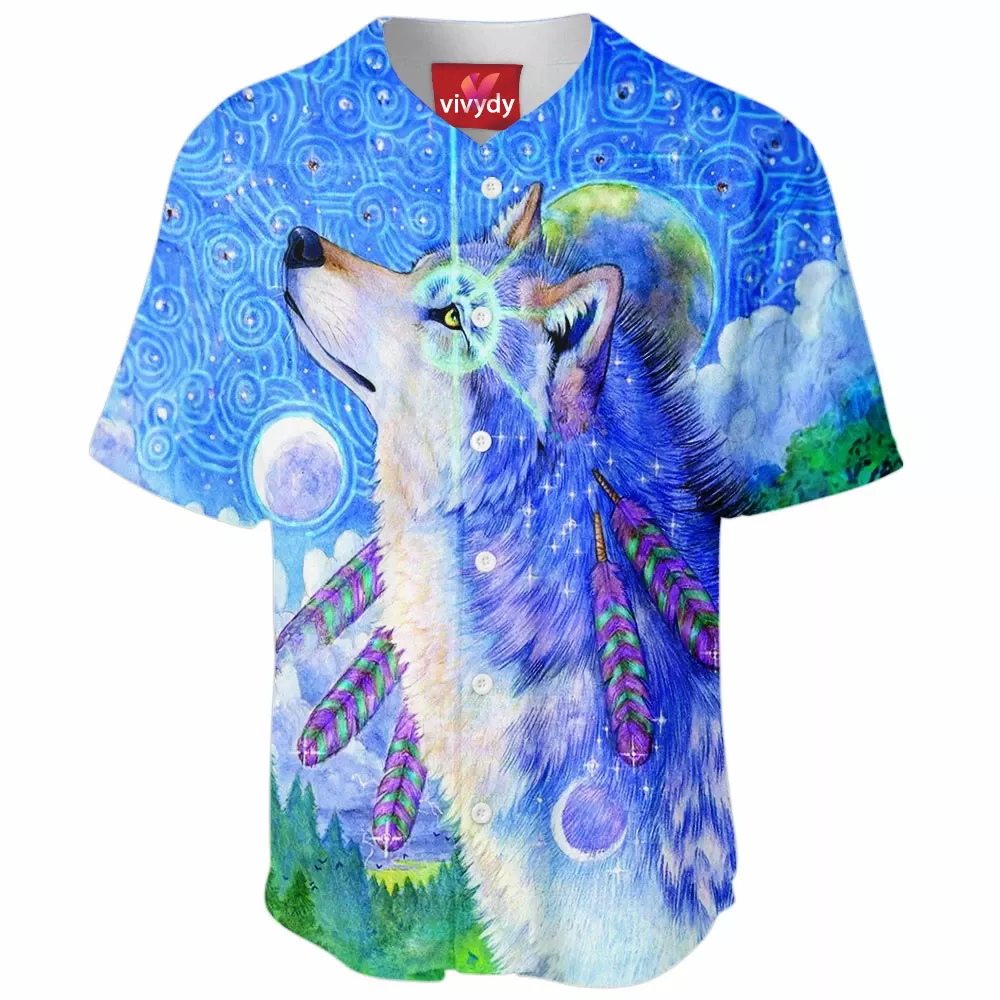 Cosmic Wolf Baseball Jersey