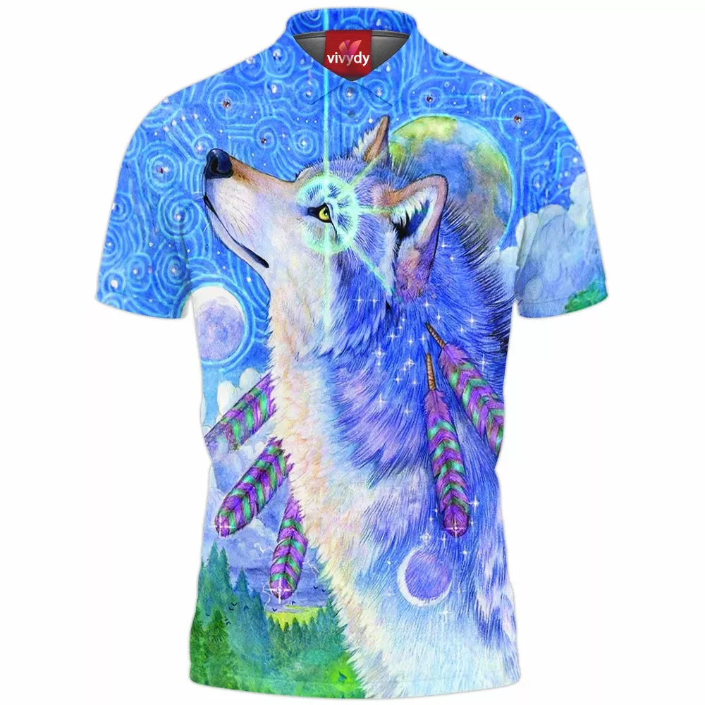 Cosmic Wolf Polo Shirt