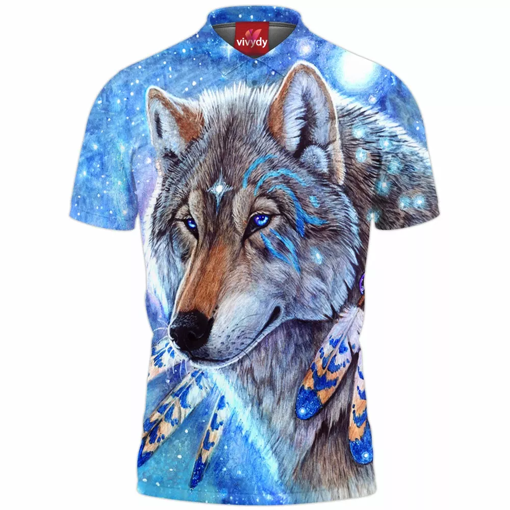 Mystic Spirit Wolf Polo Shirt