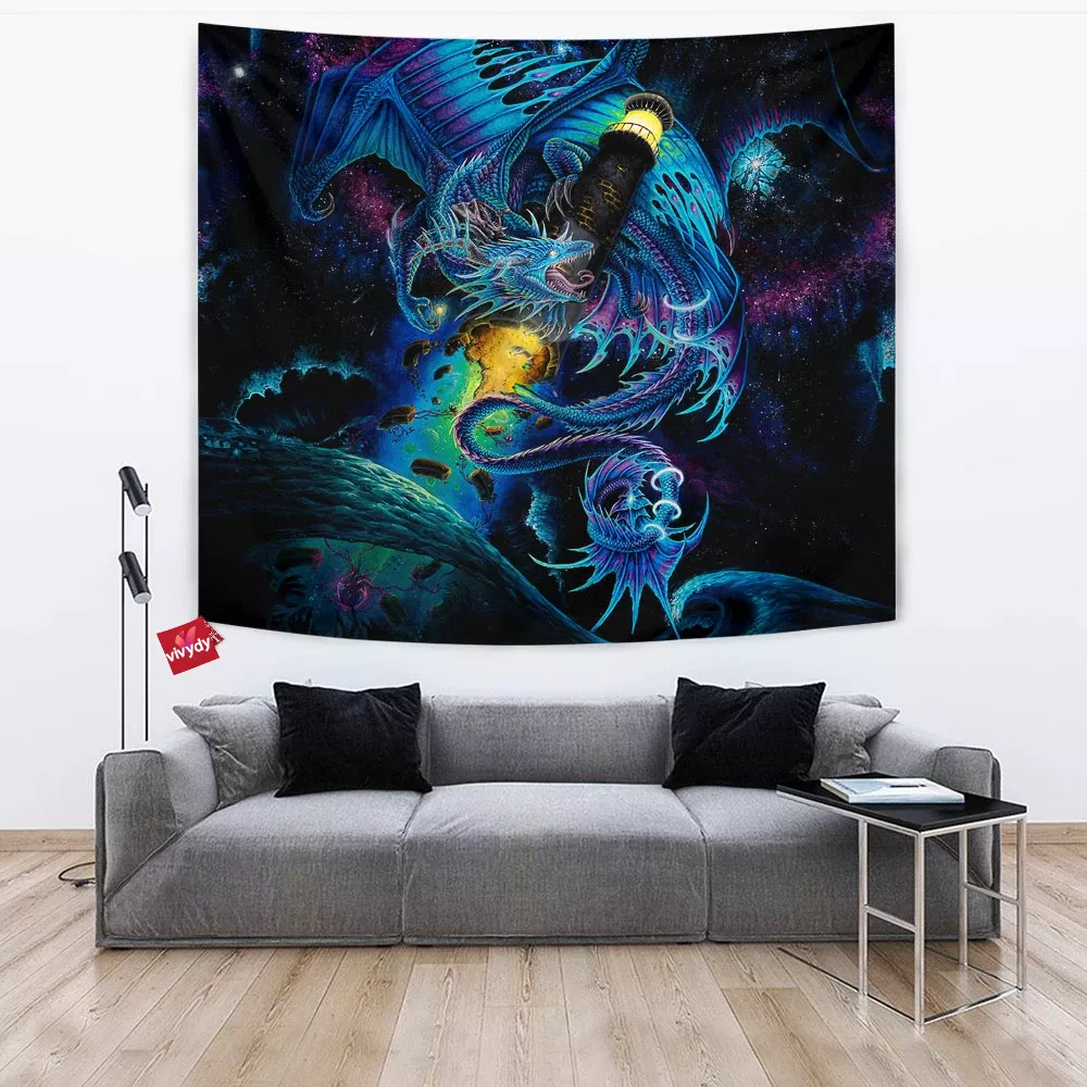 Galaxy Space Dragon Tapestry