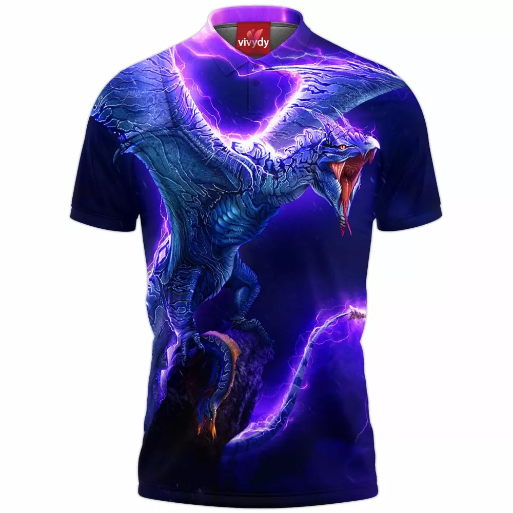 Electric Wyvern Dragon Polo Shirt