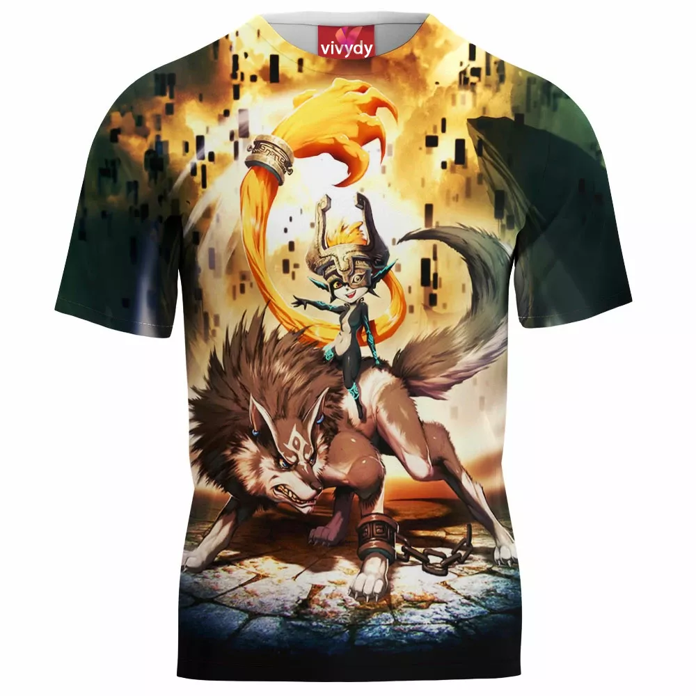 Zelda Midna And Wolf Link T-Shirt