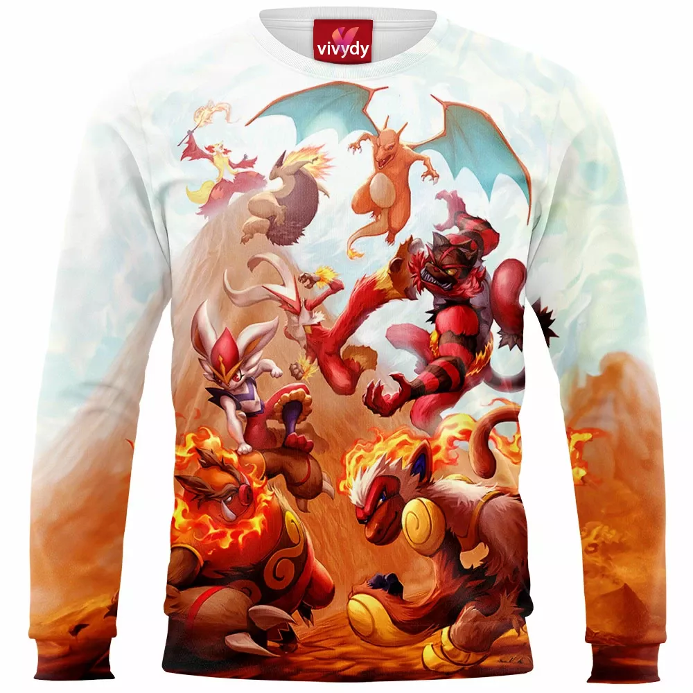 Fire Pokemon Sweatshirt