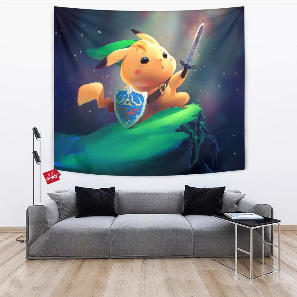 Link Pikachu Tapestry