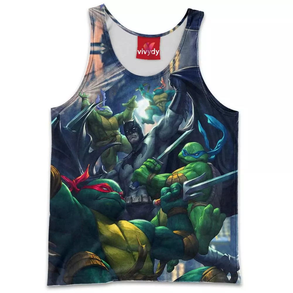 Batman And Tmnt Tank Top