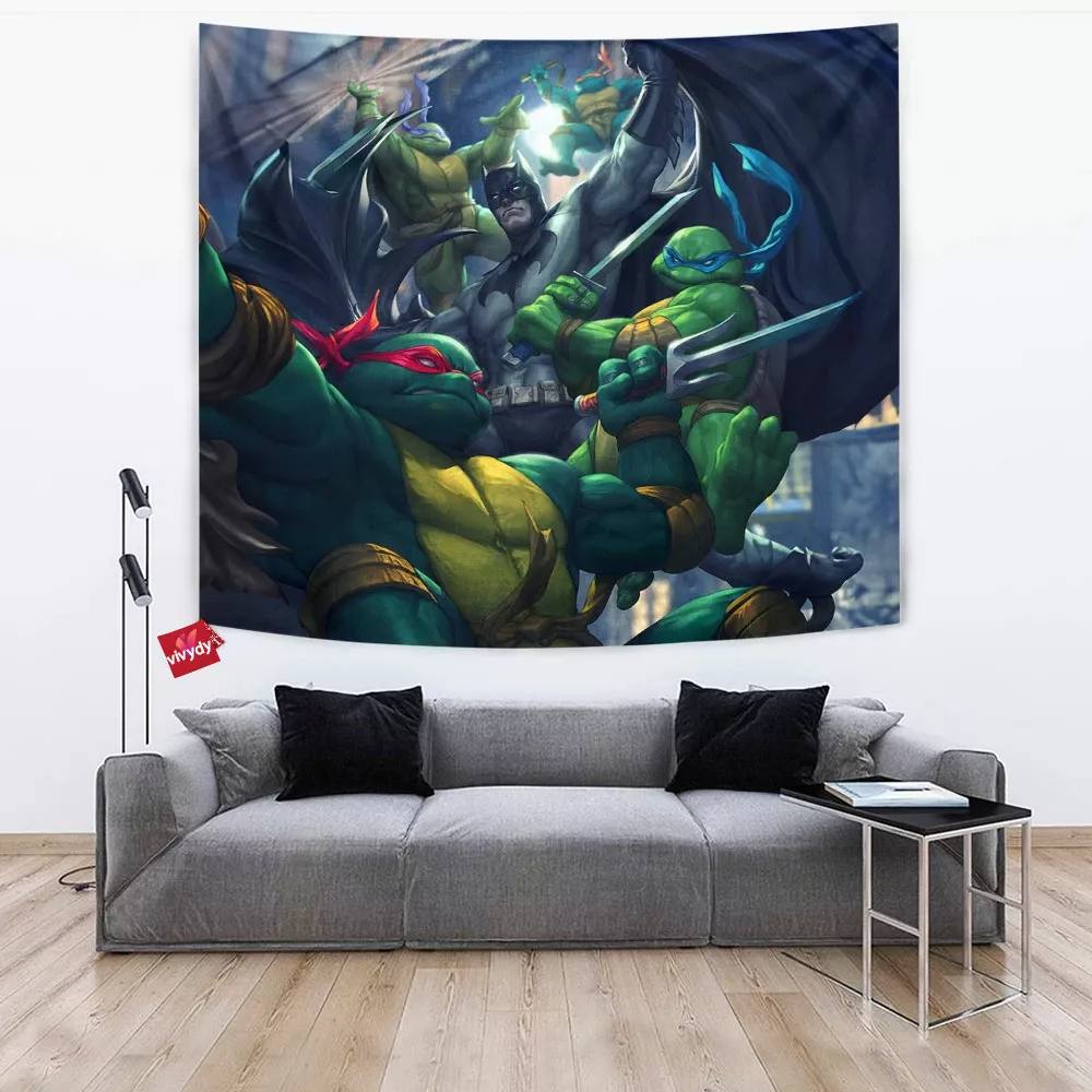 Batman And Tmnt Tapestry