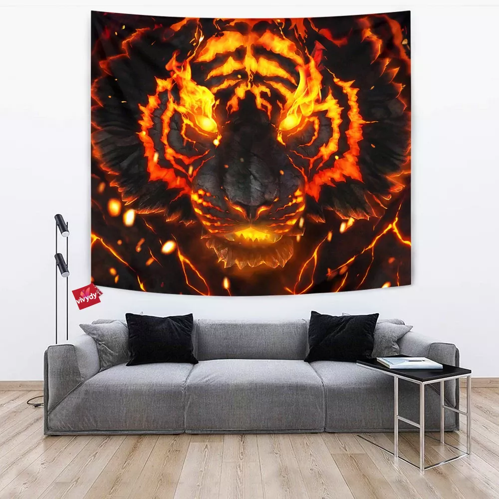 Soul Of Fire Tiger Tapestry