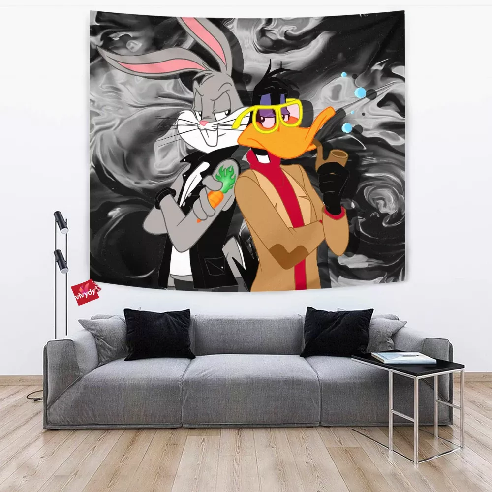 Bugs Bunny And Daffy Duck Tapestry