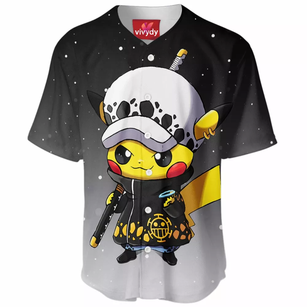 Pikachu Trafalgar D. Water Law Baseball Jersey