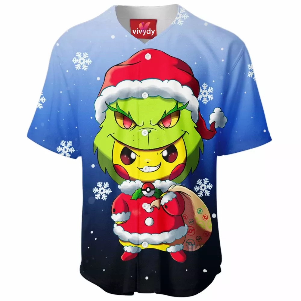 Pikachu Grinch Baseball Jersey