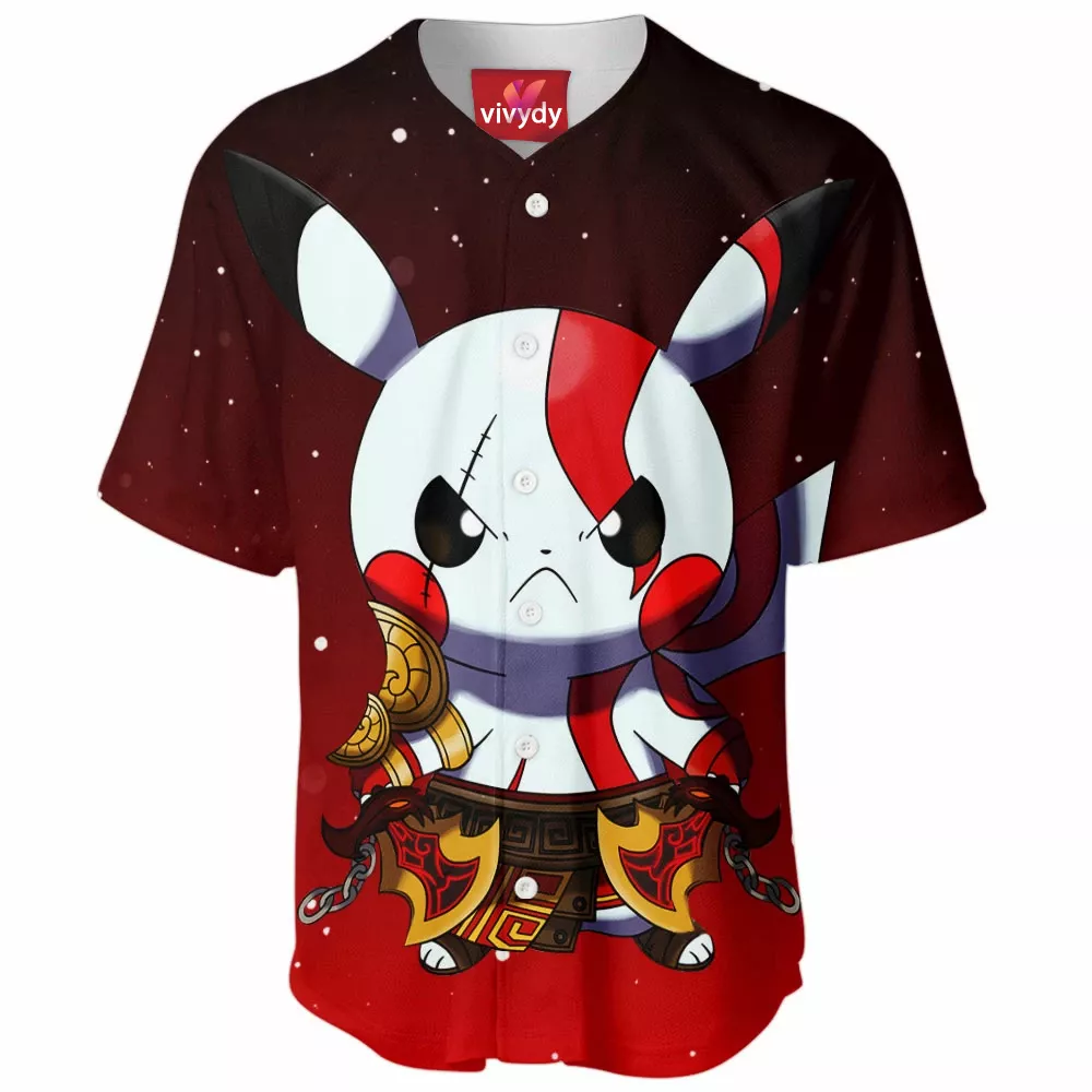 Pikachu Kratos Baseball Jersey