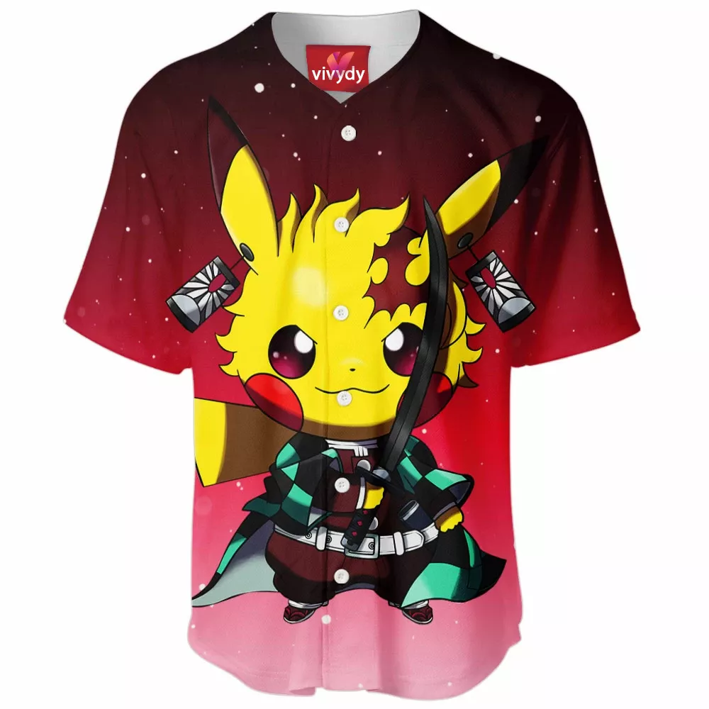 Pikachu Tanjirou Baseball Jersey