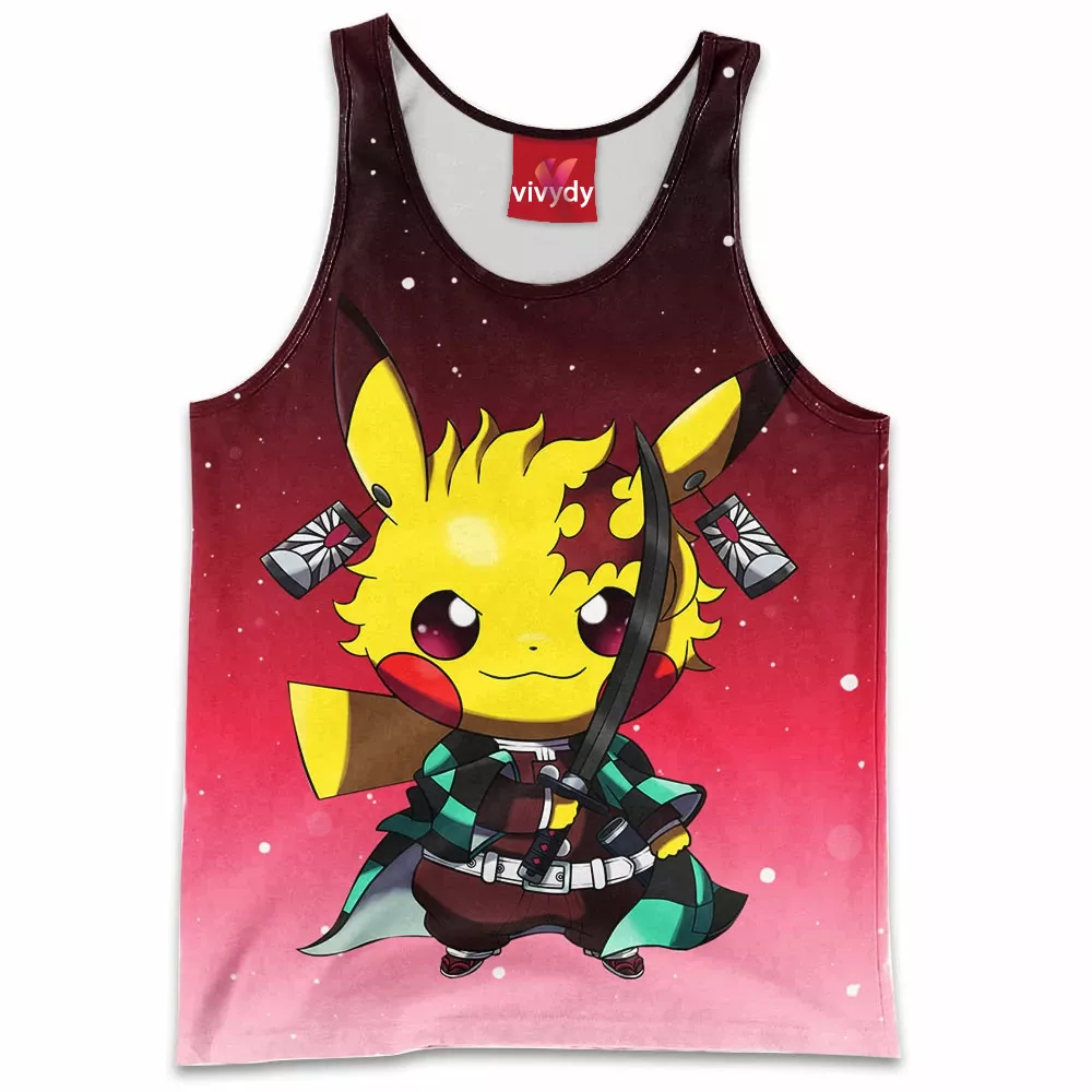 Pikachu Tanjirou Tank Top