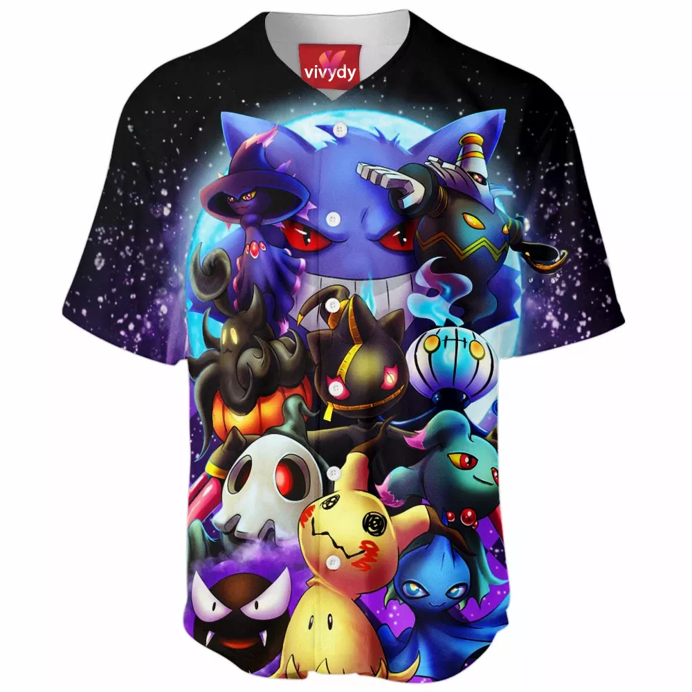 Ghost Pokemon Baseball Jersey