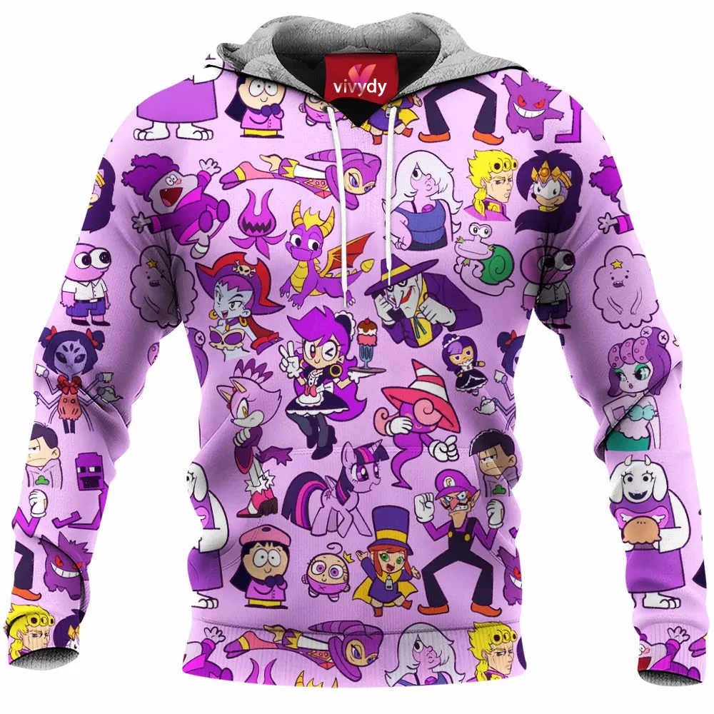 Purple Characters Hoodie