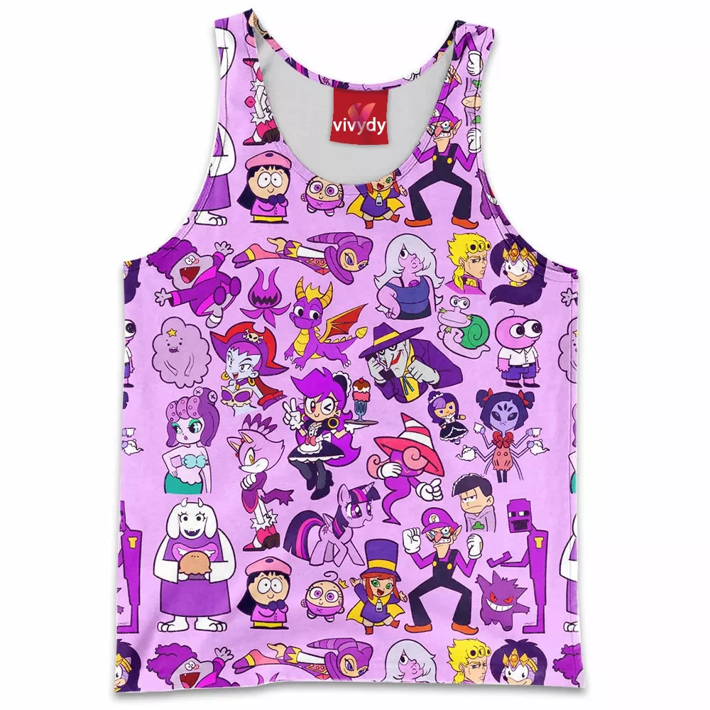 Purple Characters Tank Top