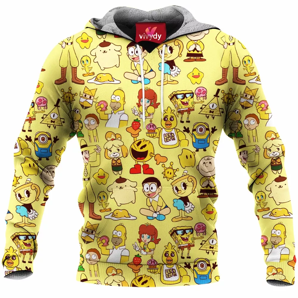 Yellow Characters Hoodie