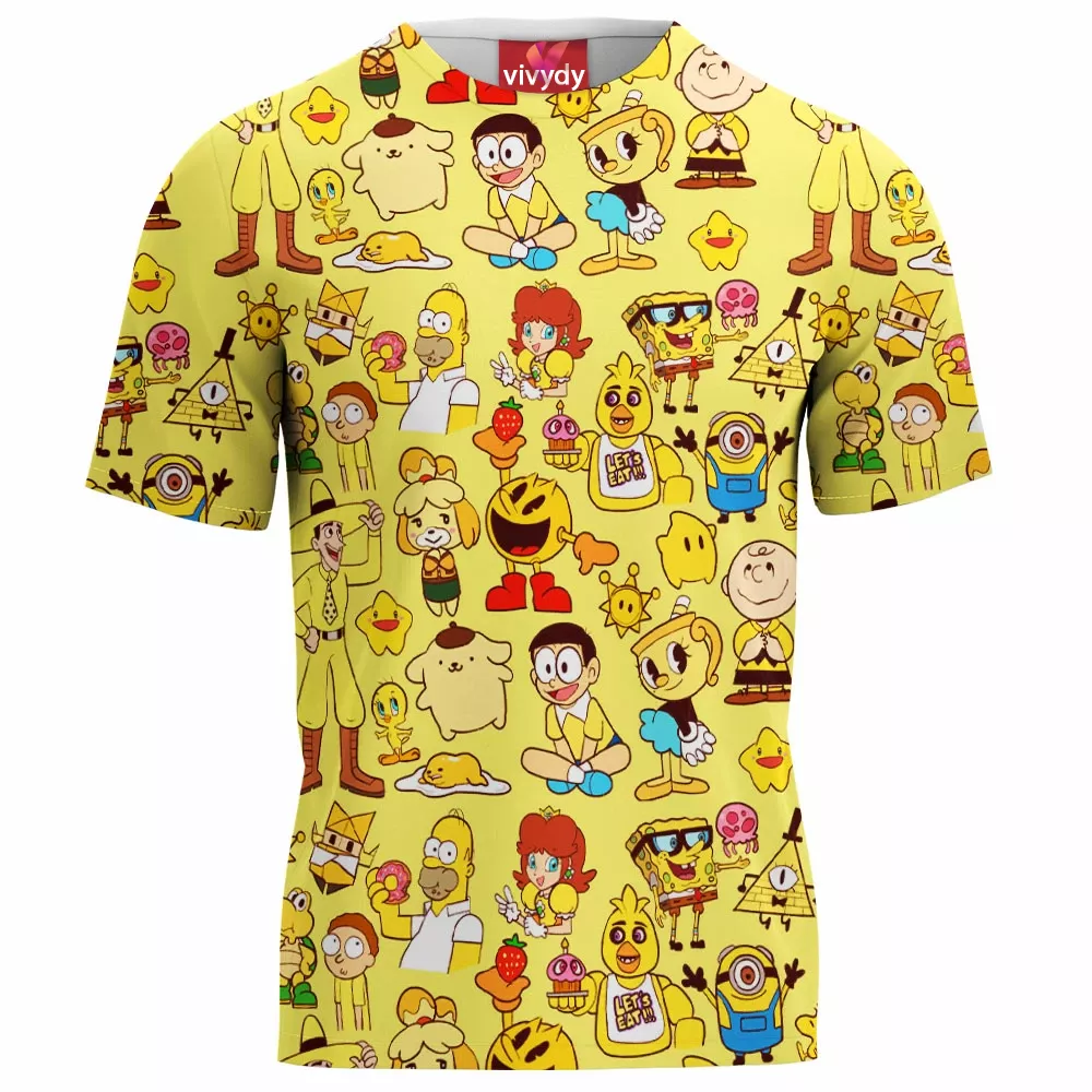 Yellow Characters T-Shirt