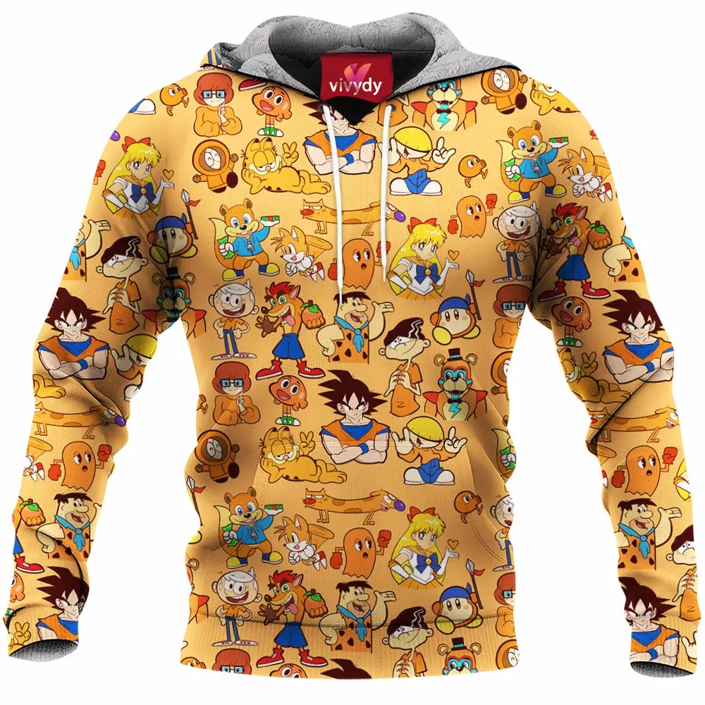 Orange Characters Hoodie