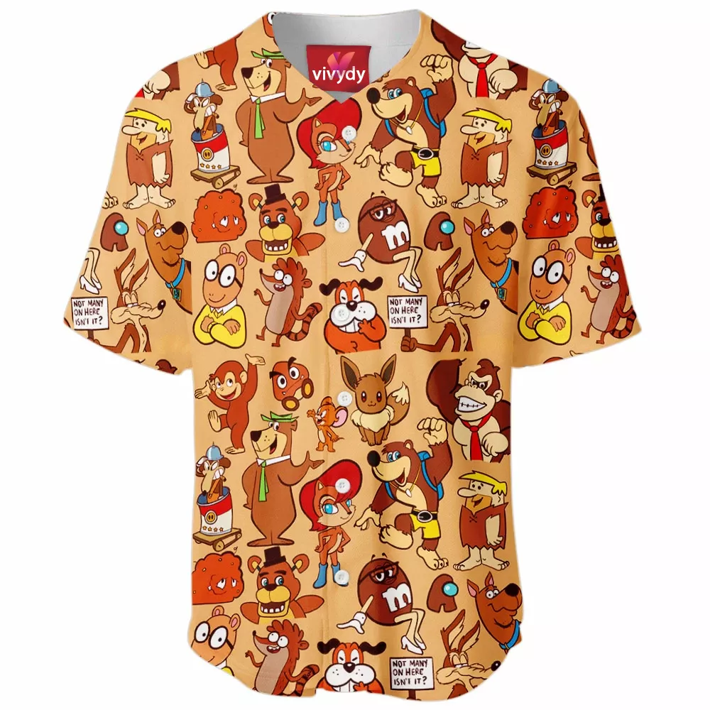 Brown Characters Baseball Jersey