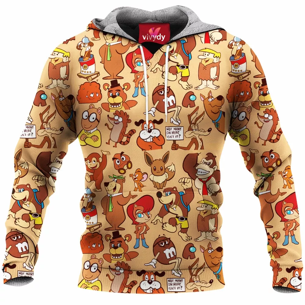 Brown Characters Hoodie