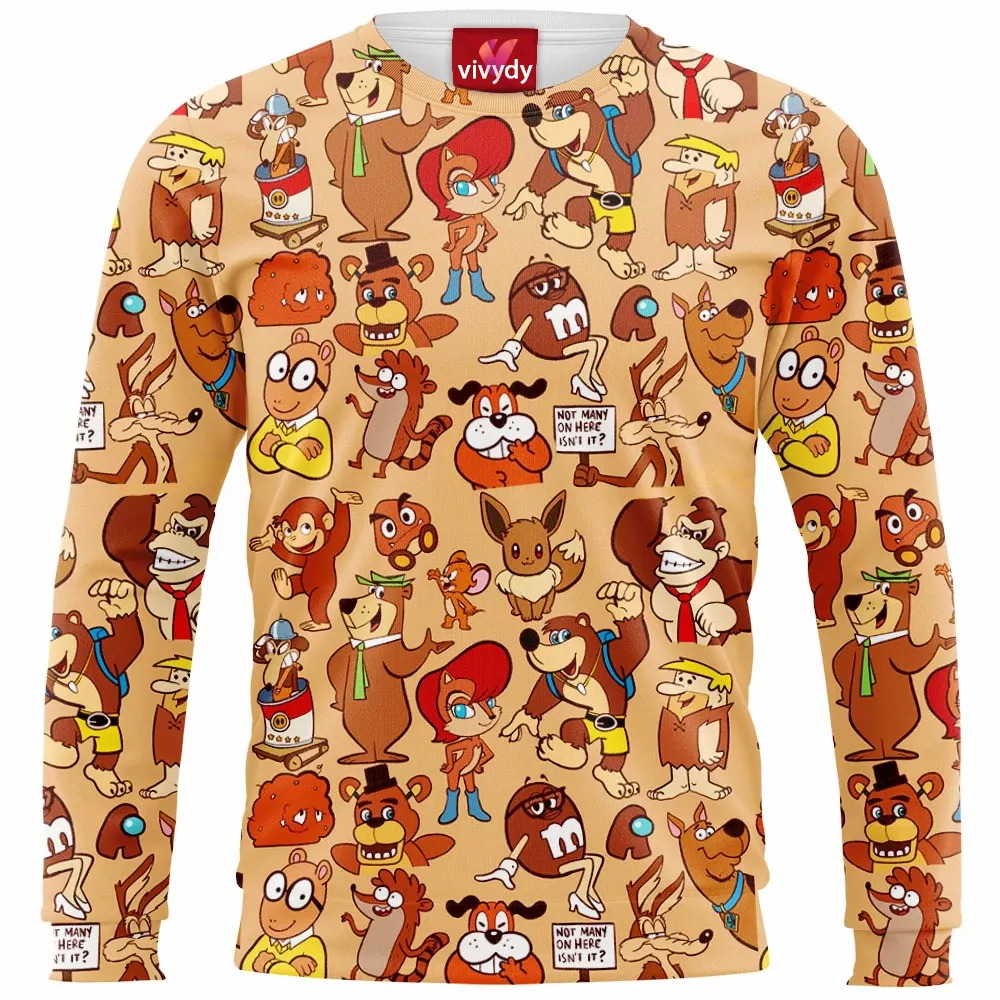 Brown Characters Sweatshirt