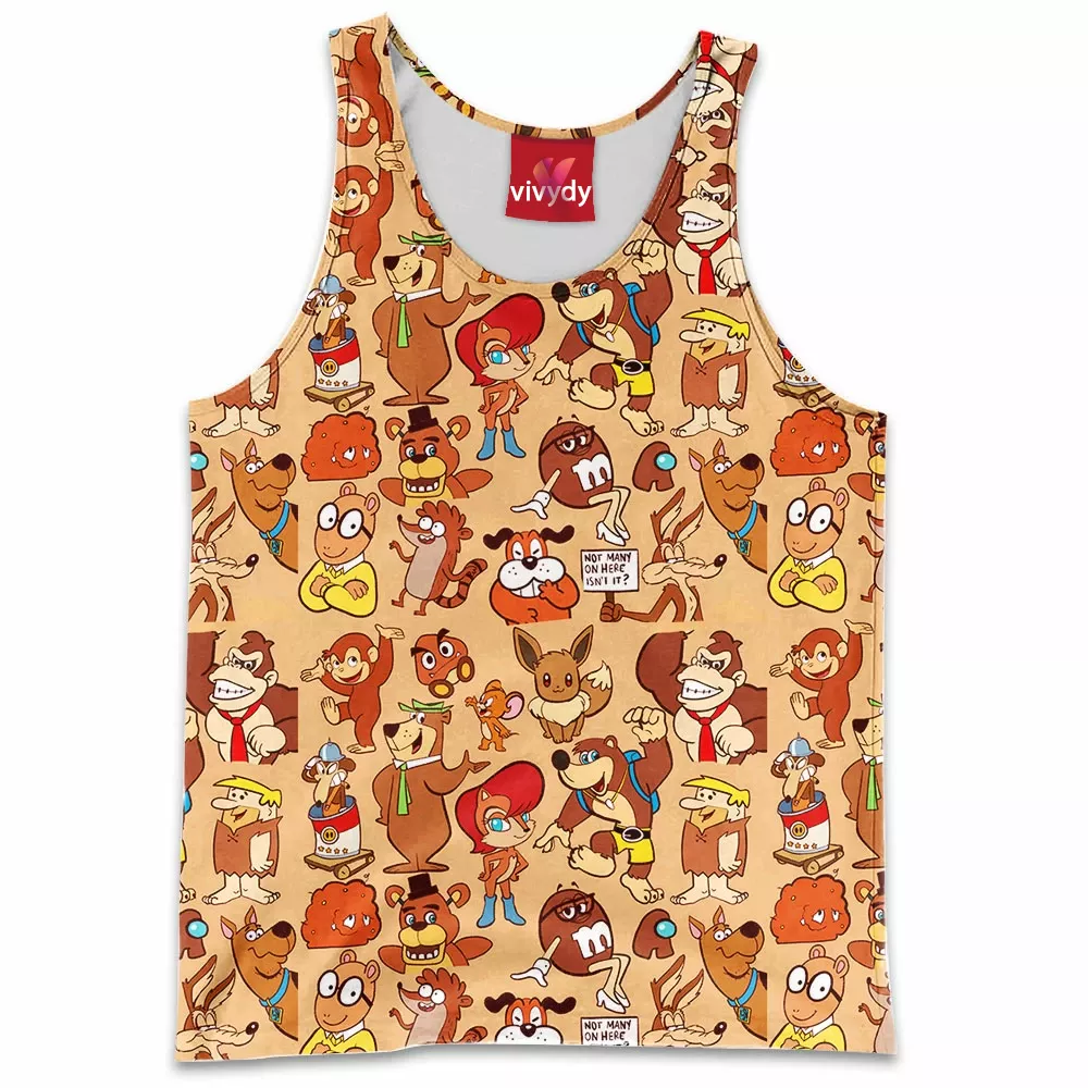 Brown Characters Tank Top