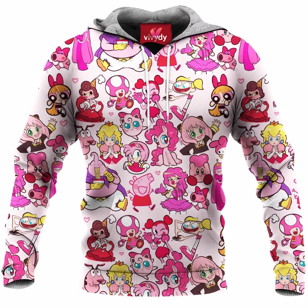 Pink Characters Hoodie