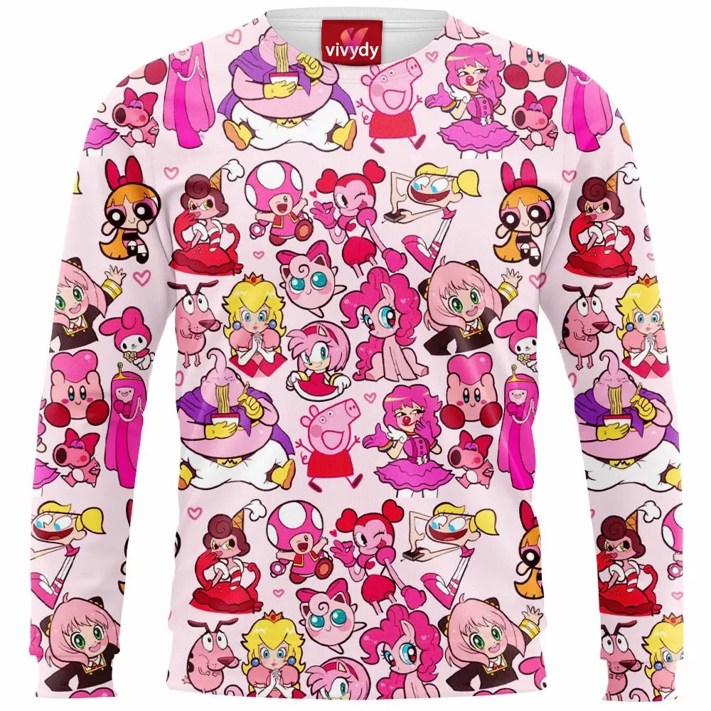 Pink Characters Sweatshirt