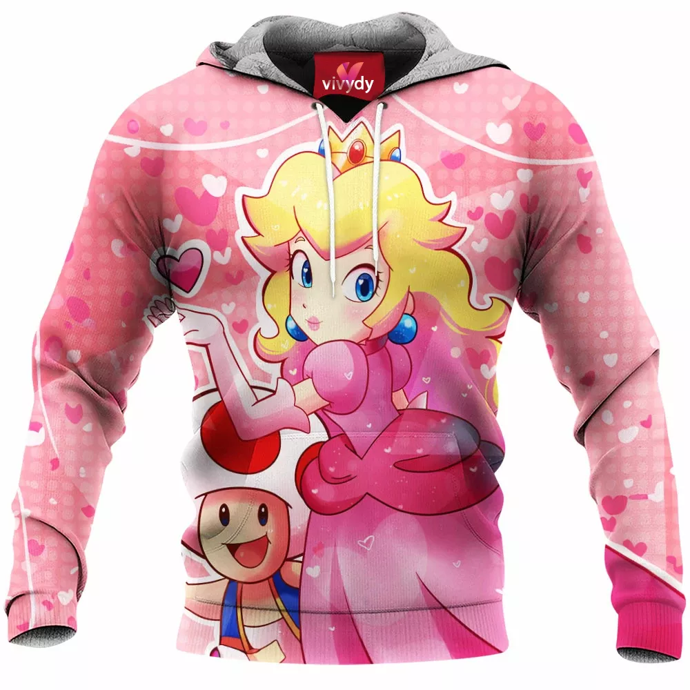 Princess Peach And Toad Hoodie