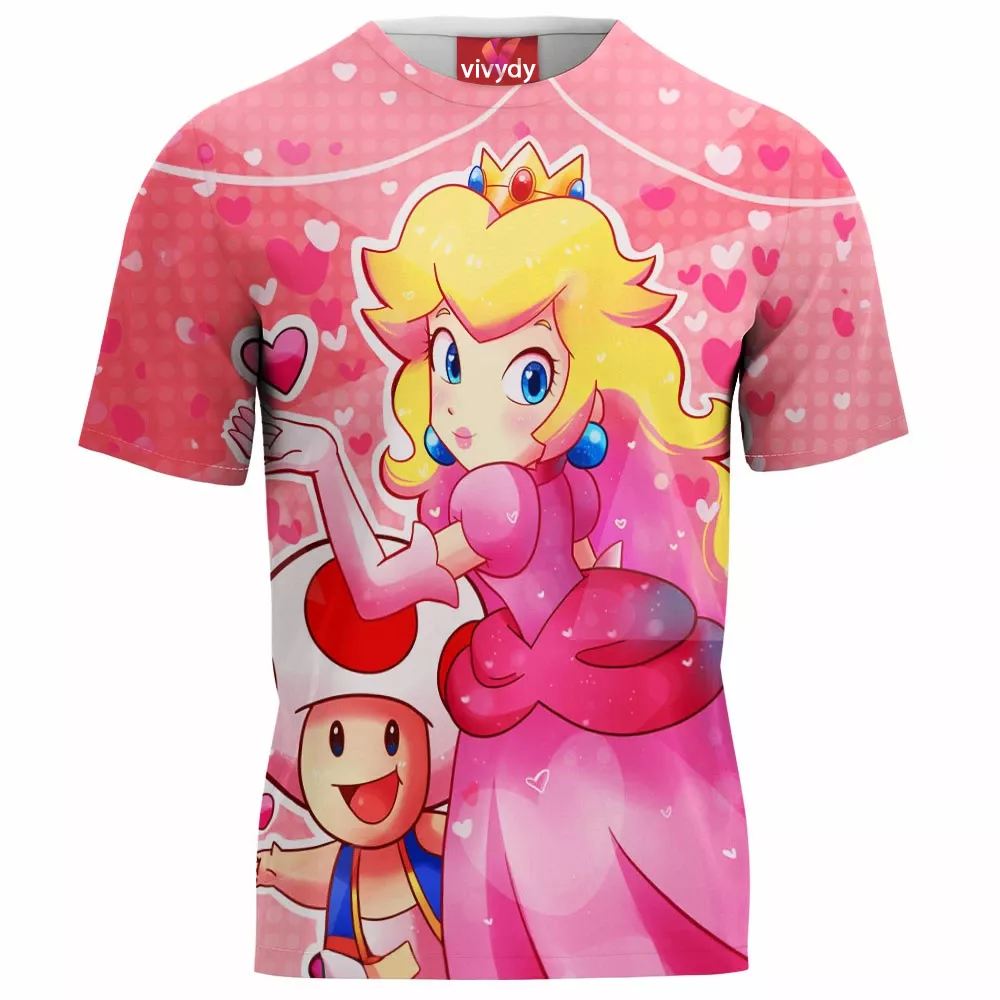 Princess Peach And Toad T-Shirt