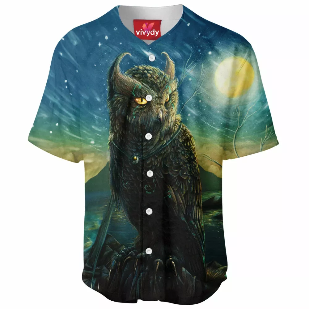 Cat Owl Baseball Jersey