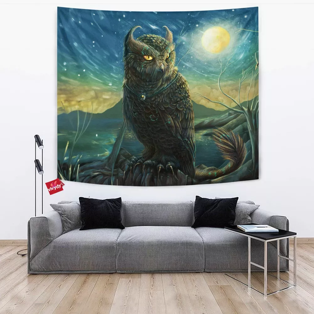 Cat Owl Tapestry