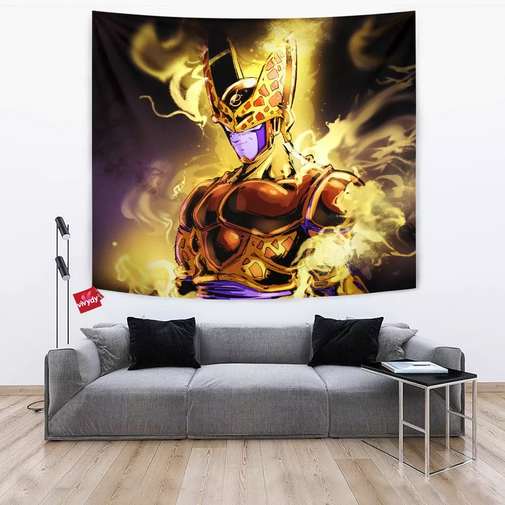 Golden Cell Tapestry