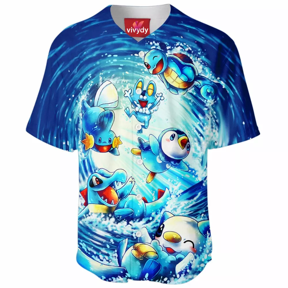 Water Pokemon Baseball Jersey