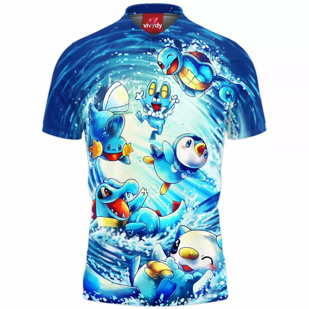 Water Pokemon Polo Shirt