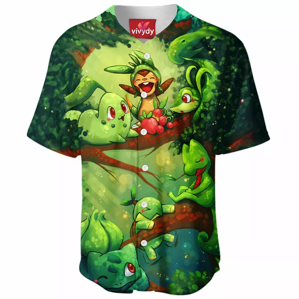 Green Pokemon Baseball Jersey