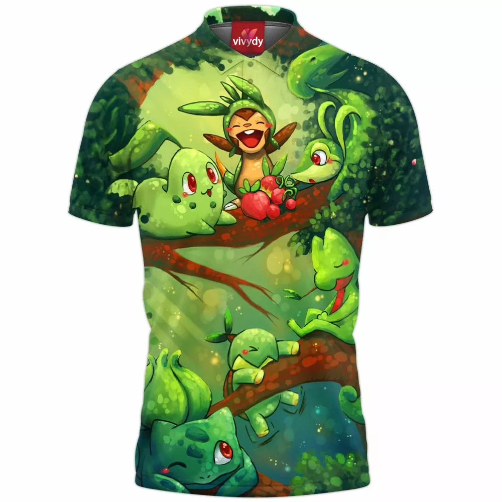 Green Pokemon Polo Shirt