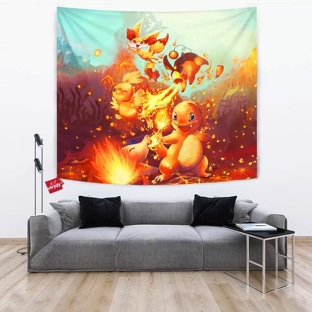 Fire Pokemon Tapestry