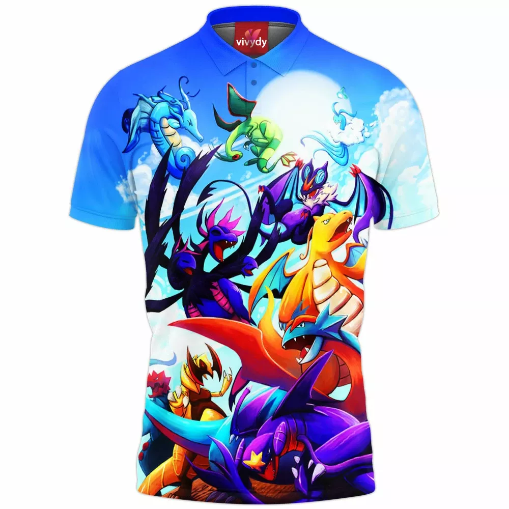 Dragon Pokemon Polo Shirt