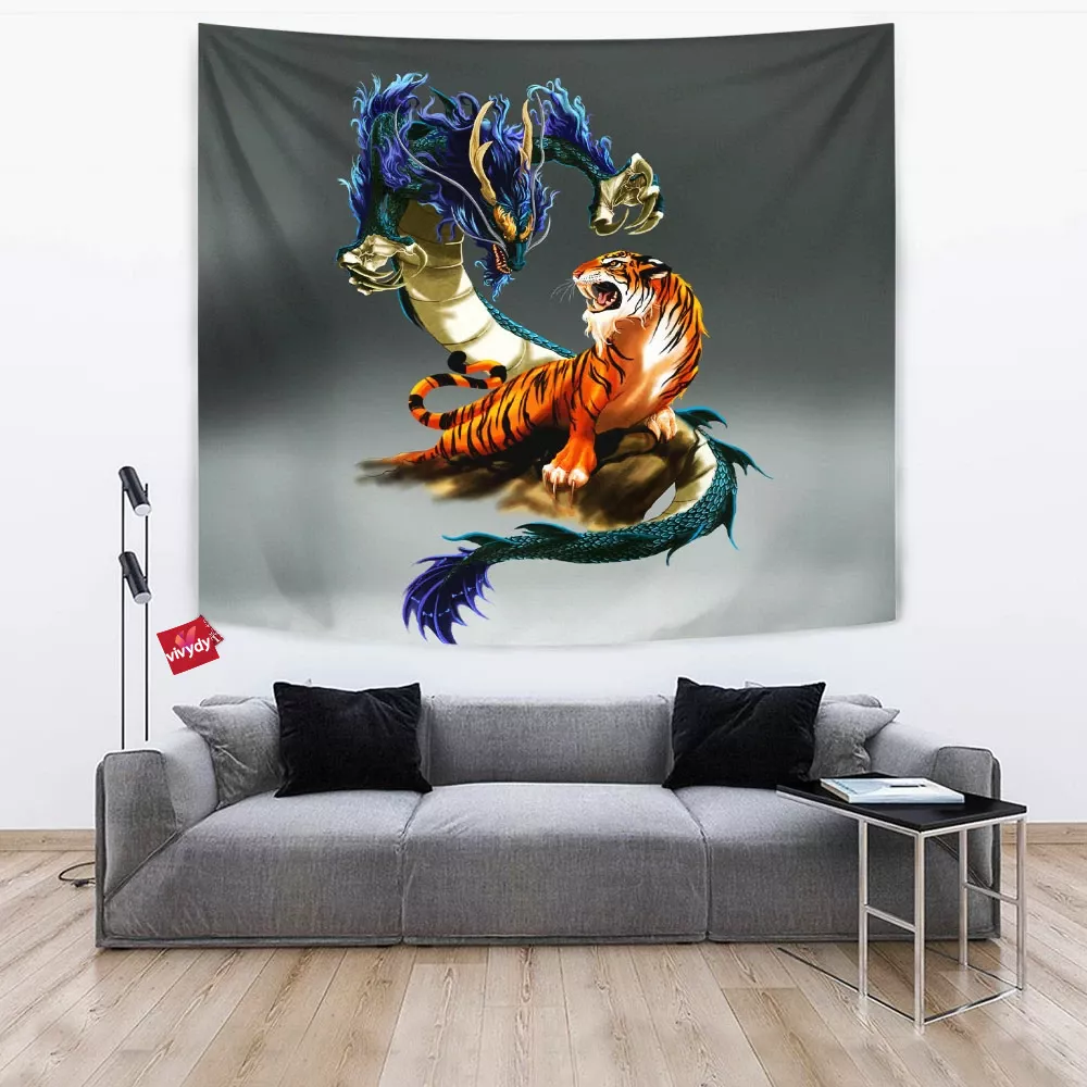 Tiger And Dragon Tapestry