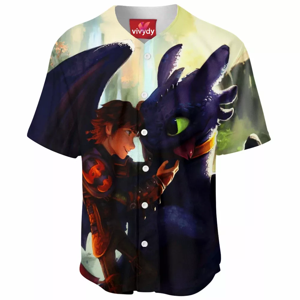 Hiccup And Toothless Baseball Jersey