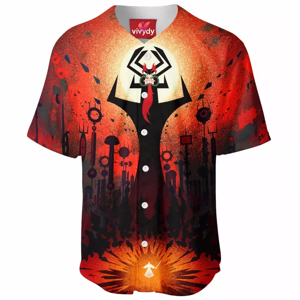 Samurai Jack And Aku Baseball Jersey