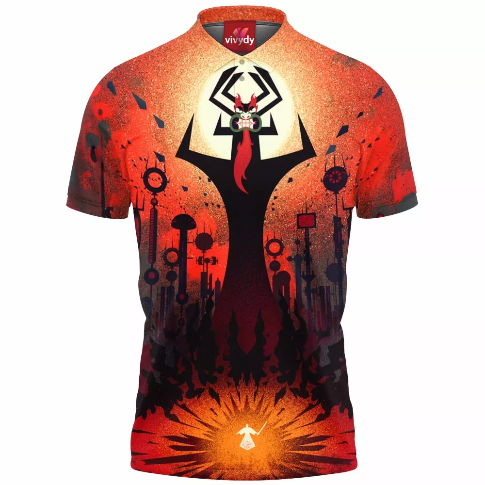 Samurai Jack And Aku Polo Shirt