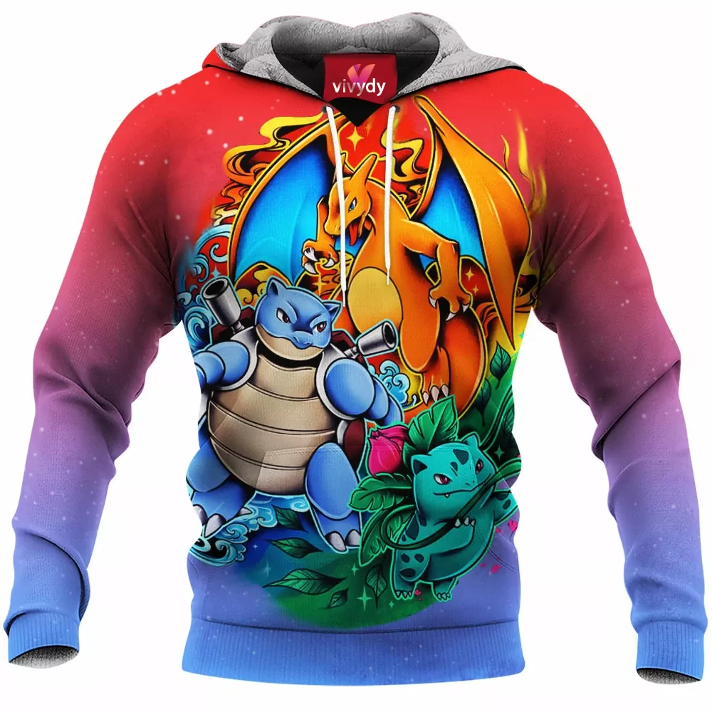 Charizard Blastoise Ivysaur Hoodie