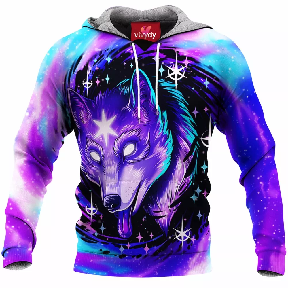 Black Hole Wolf Hoodie